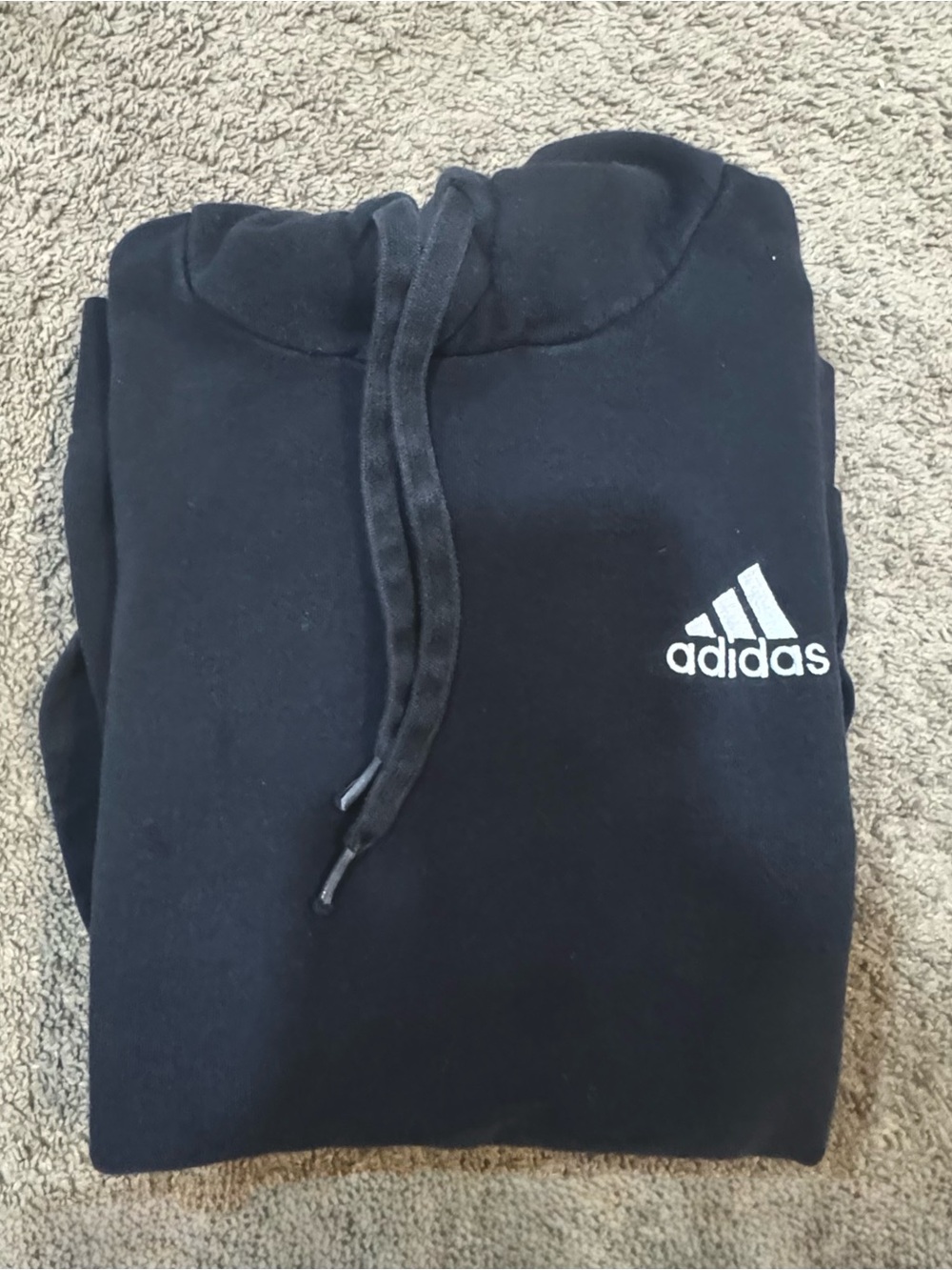 Adidas Hoodie Youth XL Black Pullover Sweatshirt Fits Adult Small - Picture 10 of 11